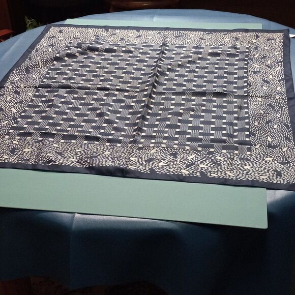 Totes Blue and White Abstract Scarf - Picture 1 of 7